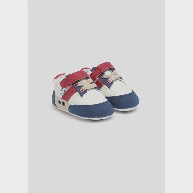 TRAINING SHOE WHIT NAVY & RED STRIPE / 9736-032