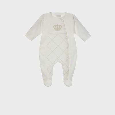 BABYGROW HENRY IVORY CROWN PRINT XXXX SIDECLOSURE / BGL-53127I