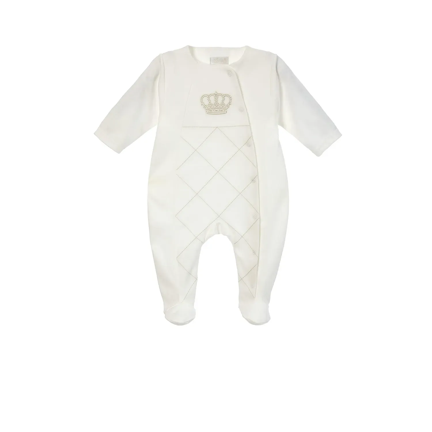 BABYGROW HENRY IVORY CROWN PRINT XXXX SIDECLOSURE / BGL-53127I