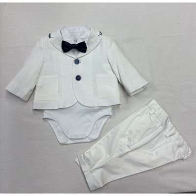 4PC KNIT CARDIGAN SHIRT / ONZIE PANT & BLUE BOWTIE & BUTTONS / G3027-BY-35
