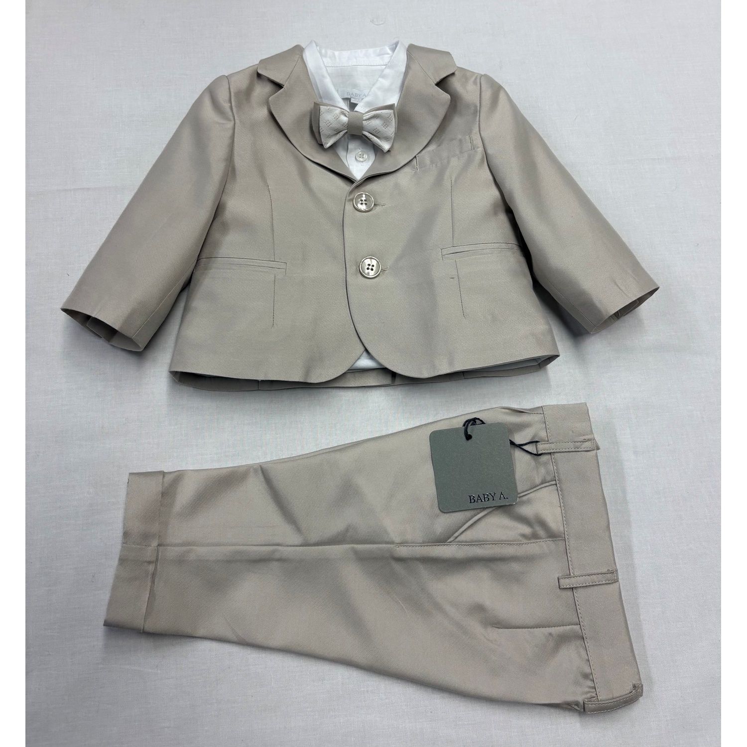4PC JACKET & PANT & SHIRT / ONZIE & BOWTIE TAUPE / E3016-BY=25