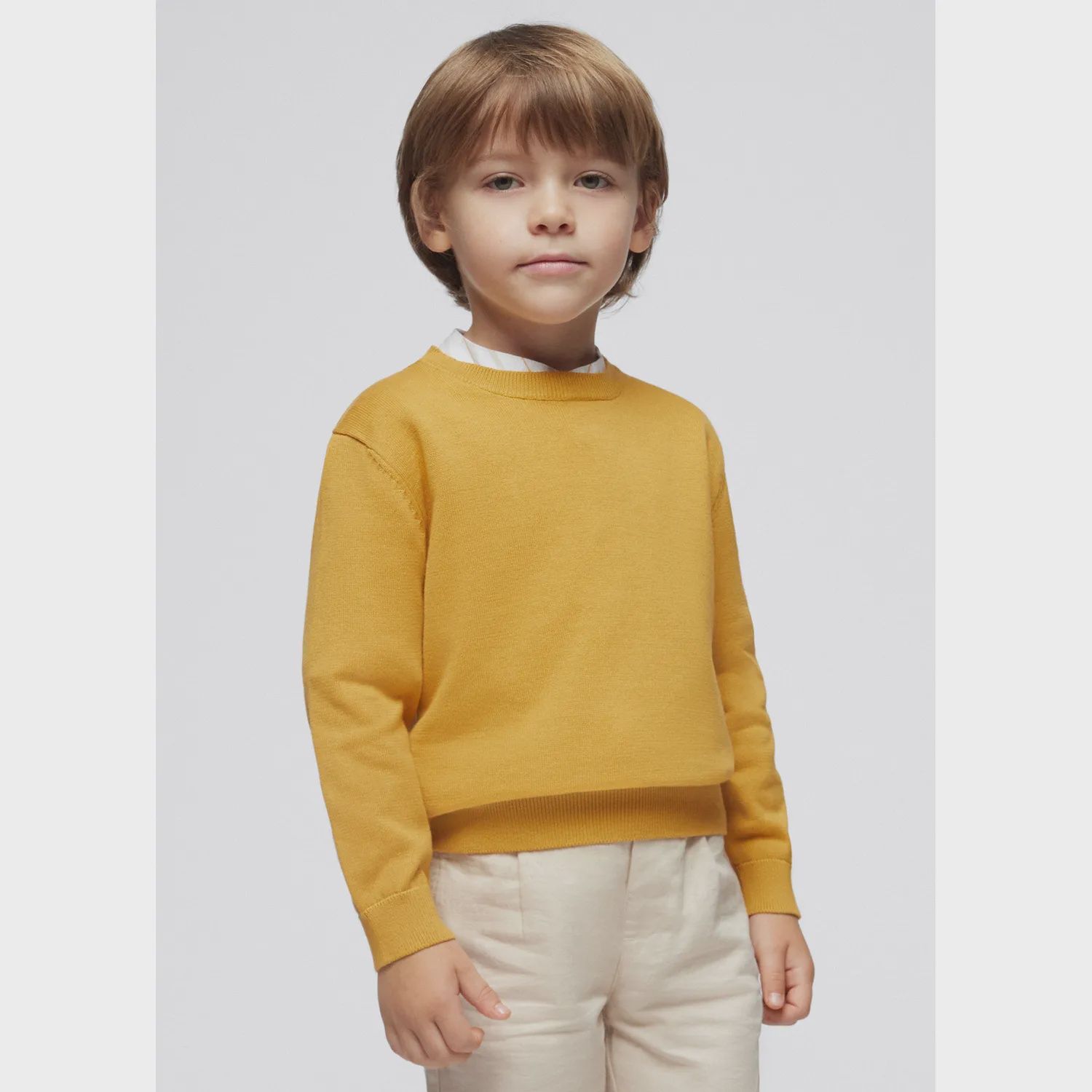 CREWNECK SWEATER YELLOW LONG SLEEVE / 311-073