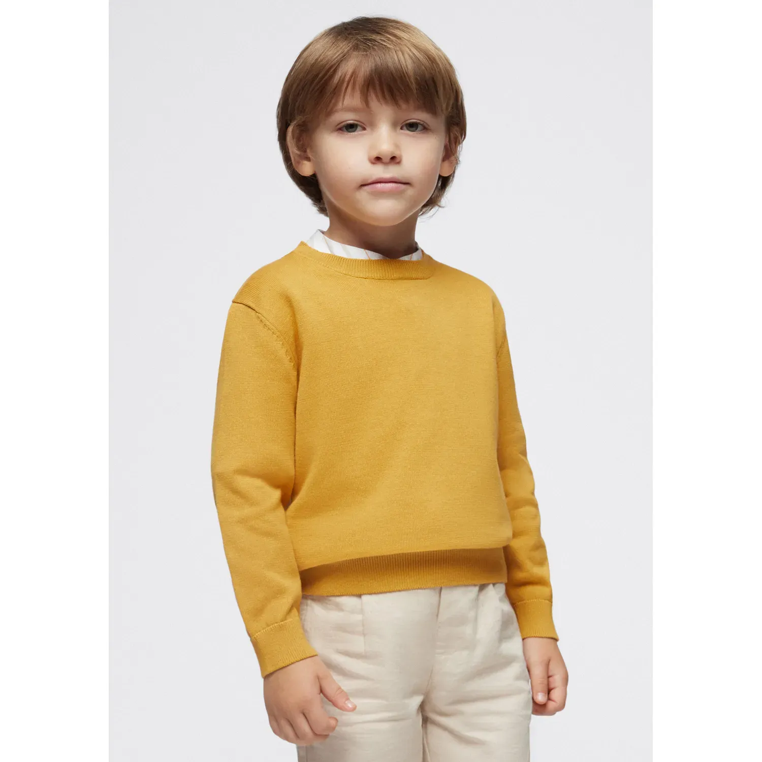 CREWNECK SWEATER YELLOW LONG SLEEVE / 311-073