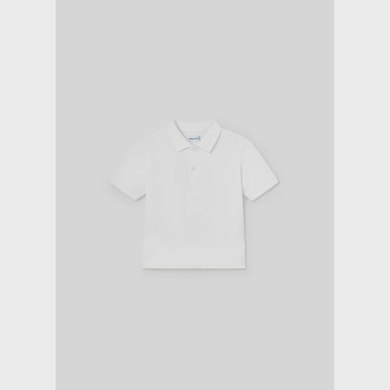 POLO TOP WHITE SHORT SLEEVE BASIC / 102-015