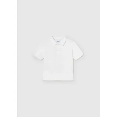 POLO TOP WHITE SHORT SLEEVE BASIC / 102-015