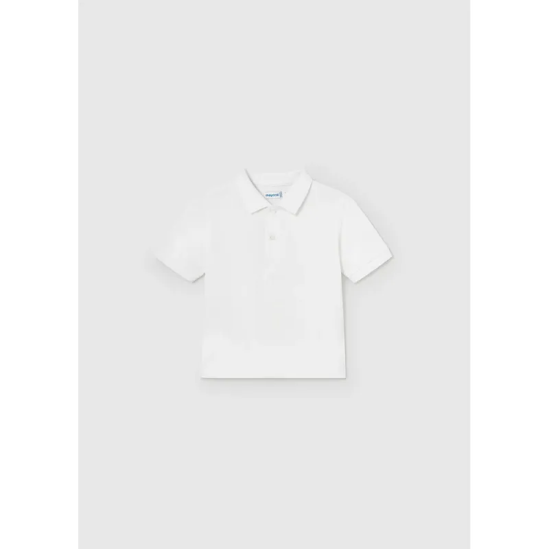 POLO TOP WHITE SHORT SLEEVE BASIC / 102-015