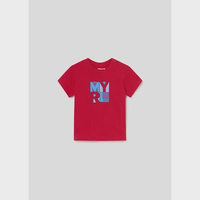 TSHIRT RED BLUE MYRL LOGO SHORT SLEEVE / 106-027
