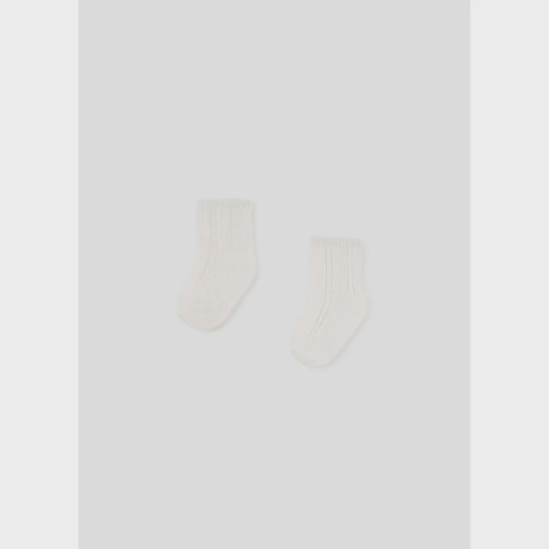 2PACK SOCK NATURAL CREAM / 9708-071