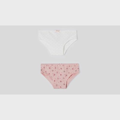 2PACK UNDERWEARWHITE PINK DOTS & ROSE PATTERNED / 10697-069