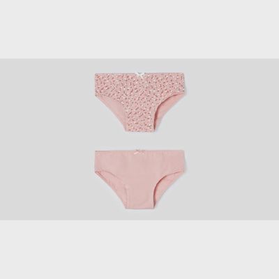 2PACK PANTIES ROSE SOLID & PATTERNED / 10697-069