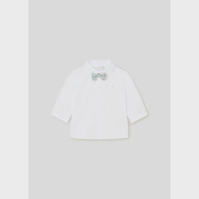2PC SHIRT & BOWTIE WHITE & GREEN / 1196-026