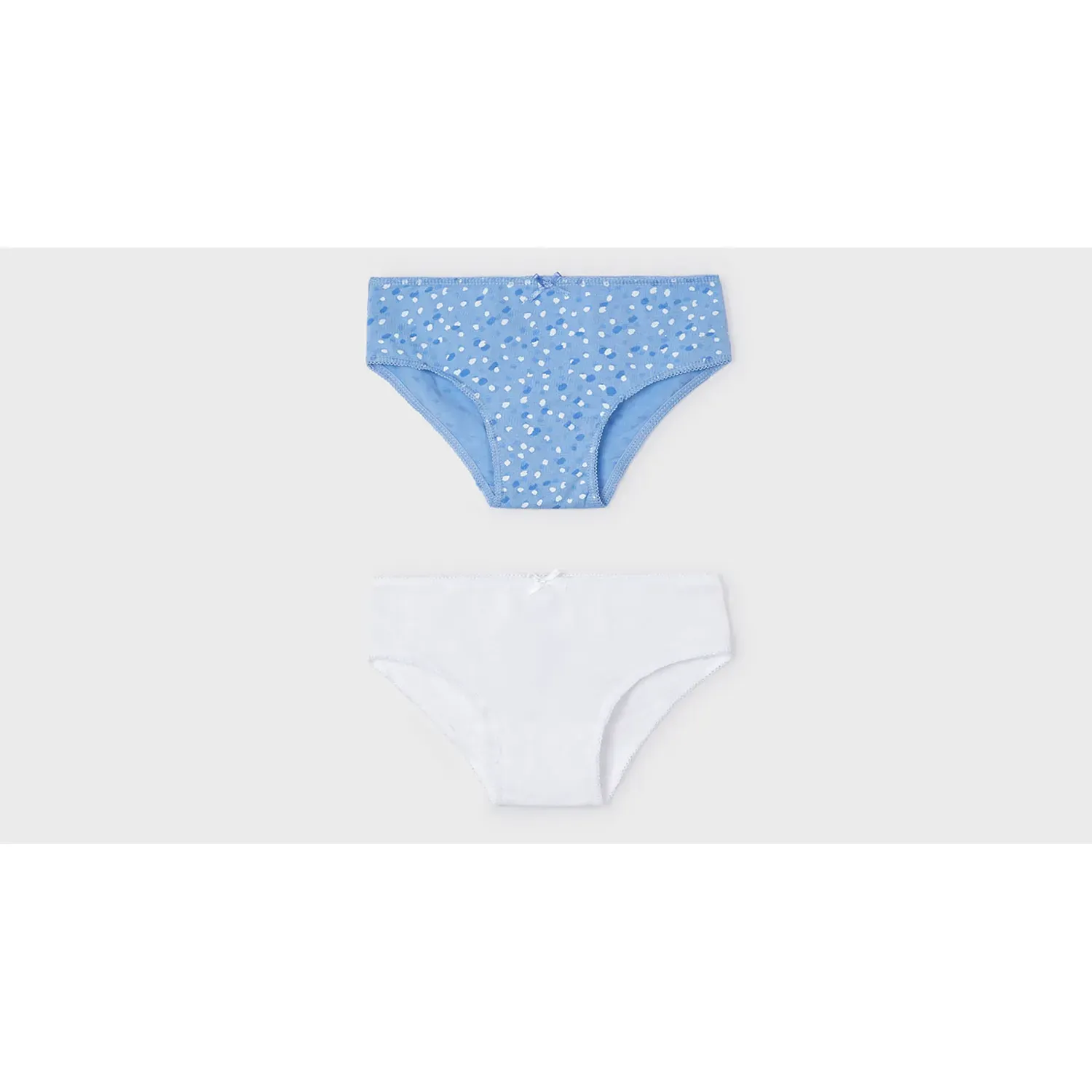2 PAIRS GIRL PANTIES WHITE OR BLUE WIHT WHITE PRINT / 10697-073