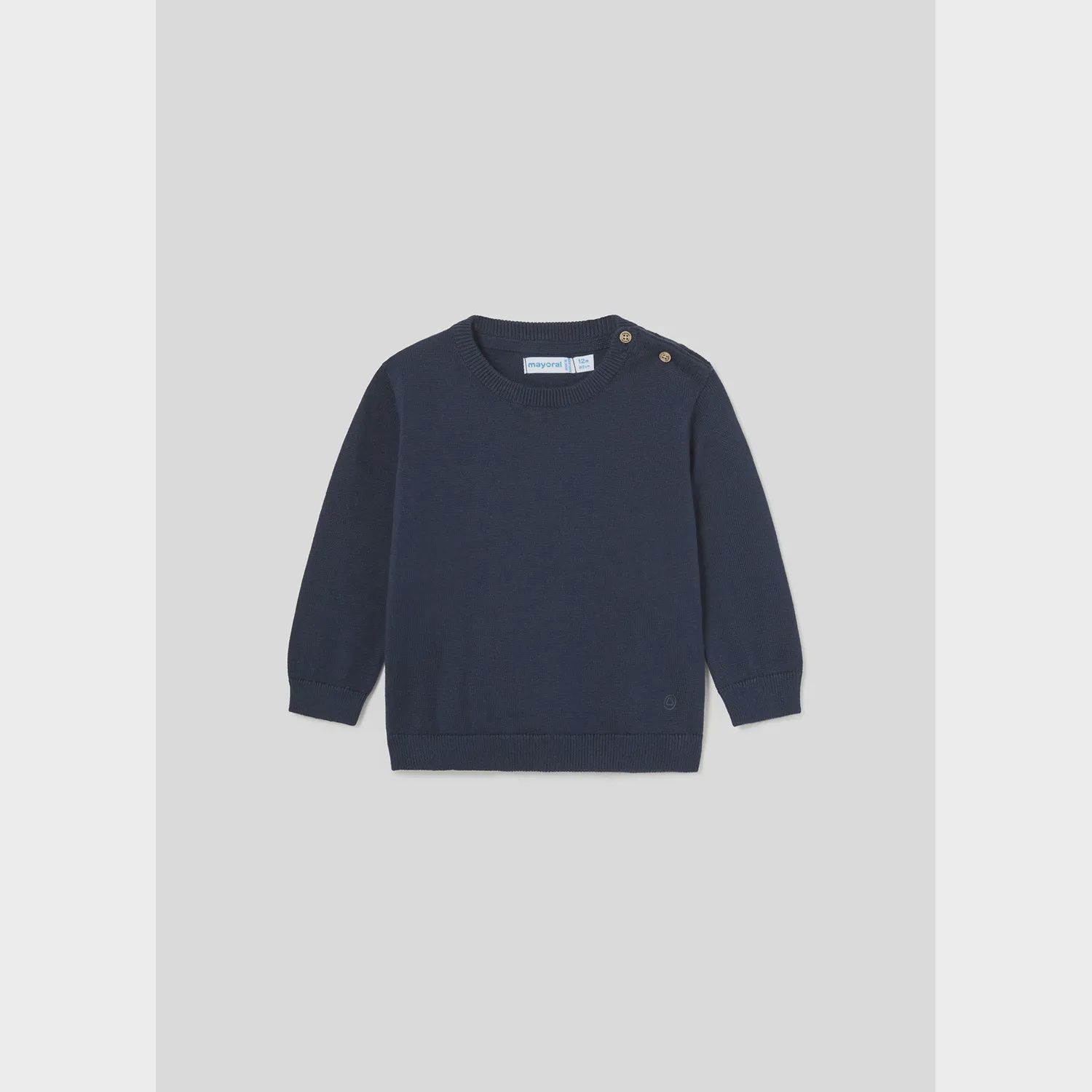 KNIT SWEATER NAVY LONG SLEEVE DRESSY / 303-047