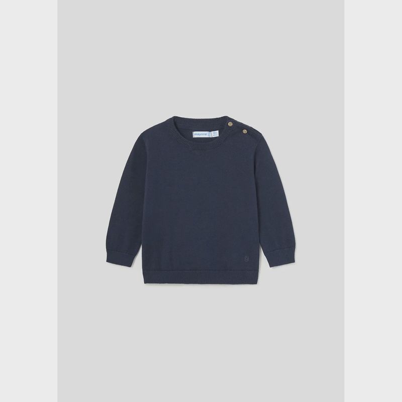 KNIT SWEATER NAVY LONG SLEEVE DRESSY / 303-047