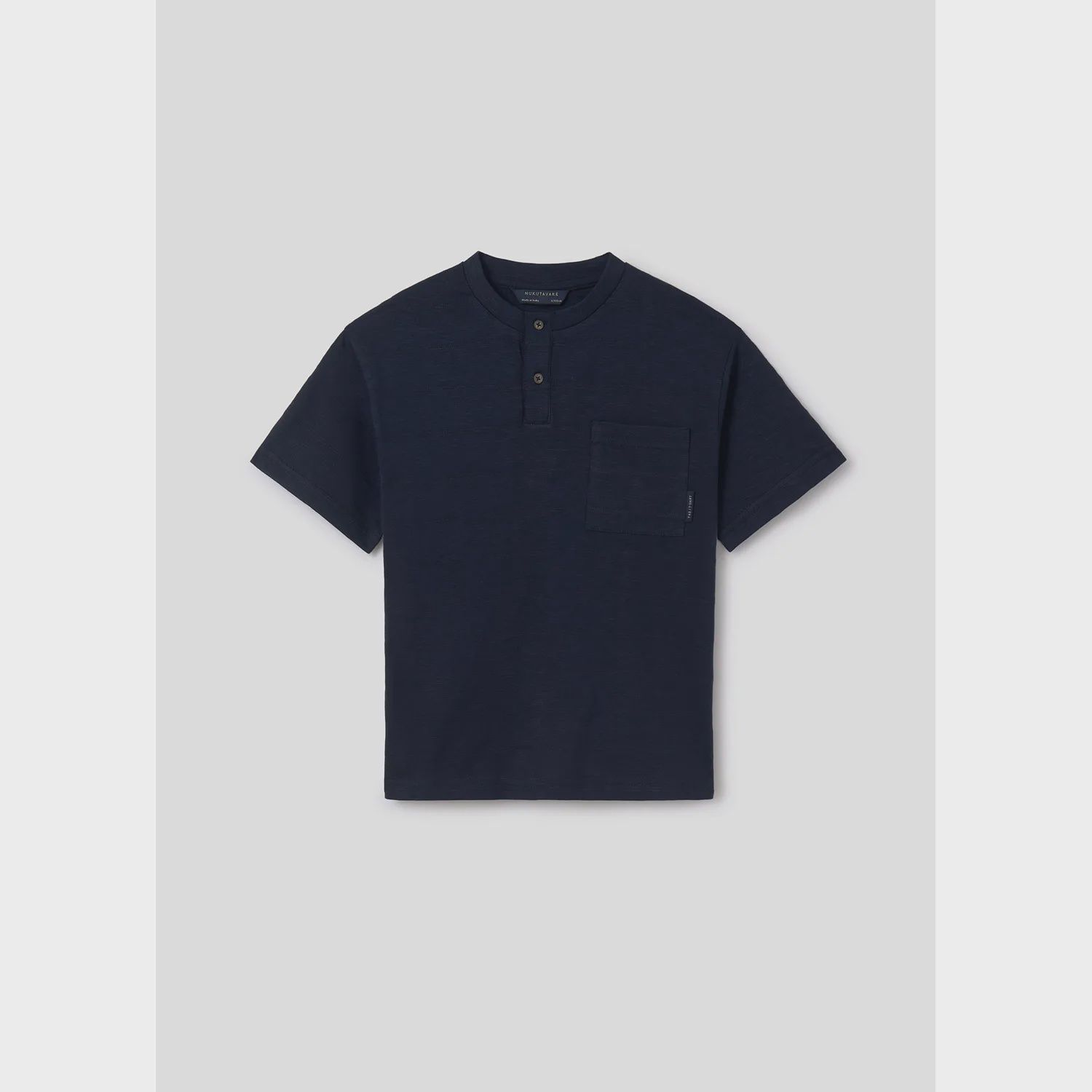 HENLEY TSHIRT NAVY WITH POCKET SHORT SLEEVE / 6035-043