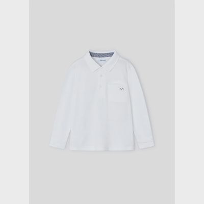 POLO TOP WHITE LONG SLEEVE / 3111-90