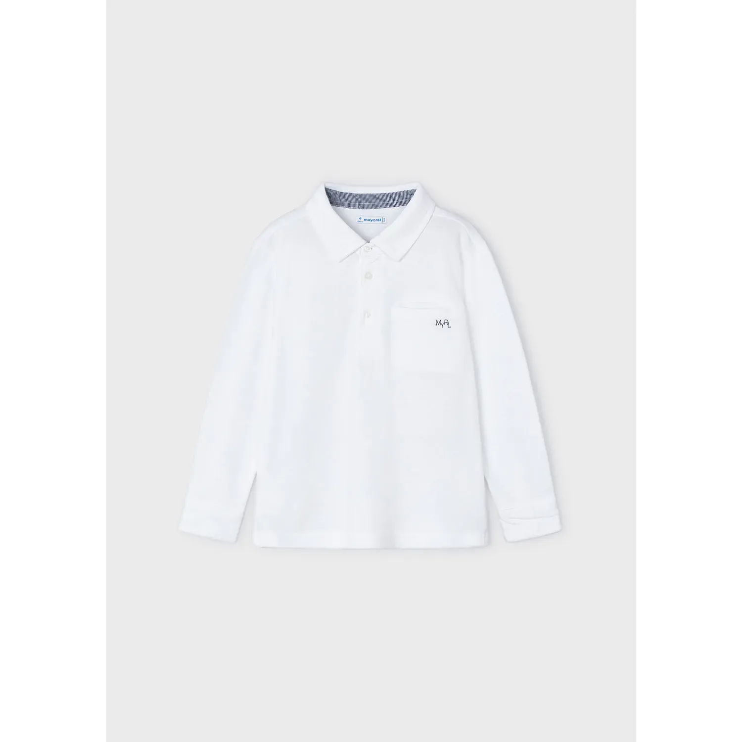 POLO TOP WHITE LONG SLEEVE / 3111-90