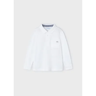 POLO TOP WHITE LONG SLEEVE / 3111-90