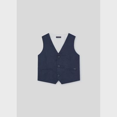VEST NAVY BEIGE BACK / 3359-052