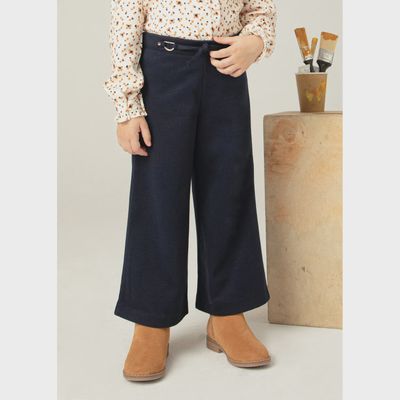 NAVY PANT WIDE LEG STRETCH / 4549-33