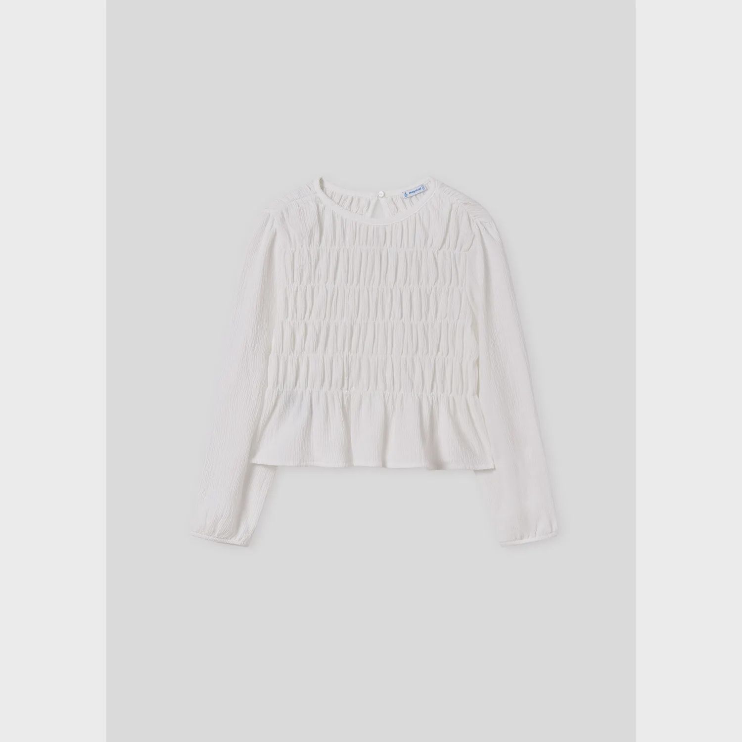 CREAM KNIT BLOUSE LONG SLEEVE / 7192-079