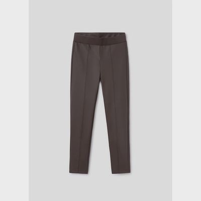 BROWN PLEATHER LEGGING-PANT / 7750-011