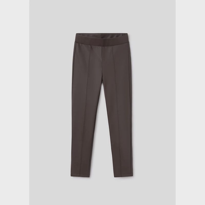 BROWN PLEATHER LEGGING-PANT / 7750-011