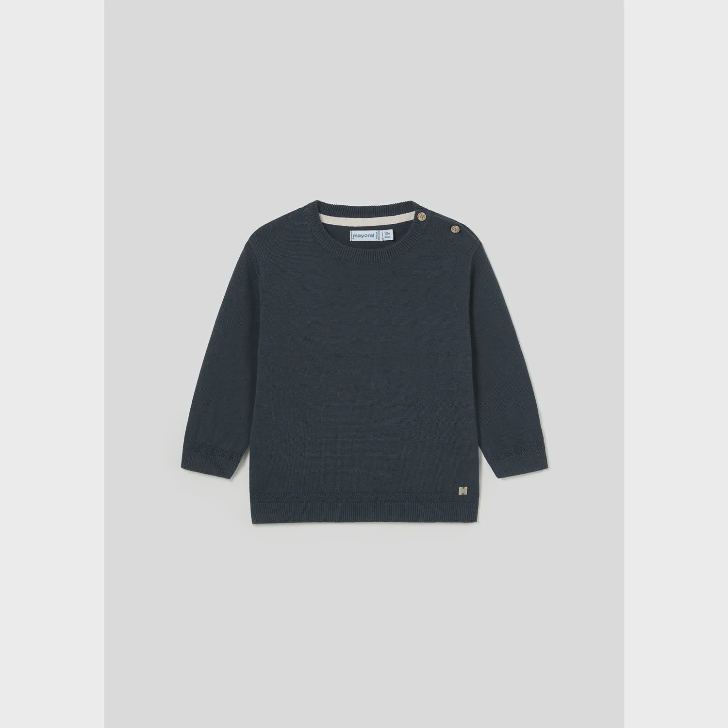 NAVY KNIT SWEATER LONG SLEEVE BASIC / 309-014