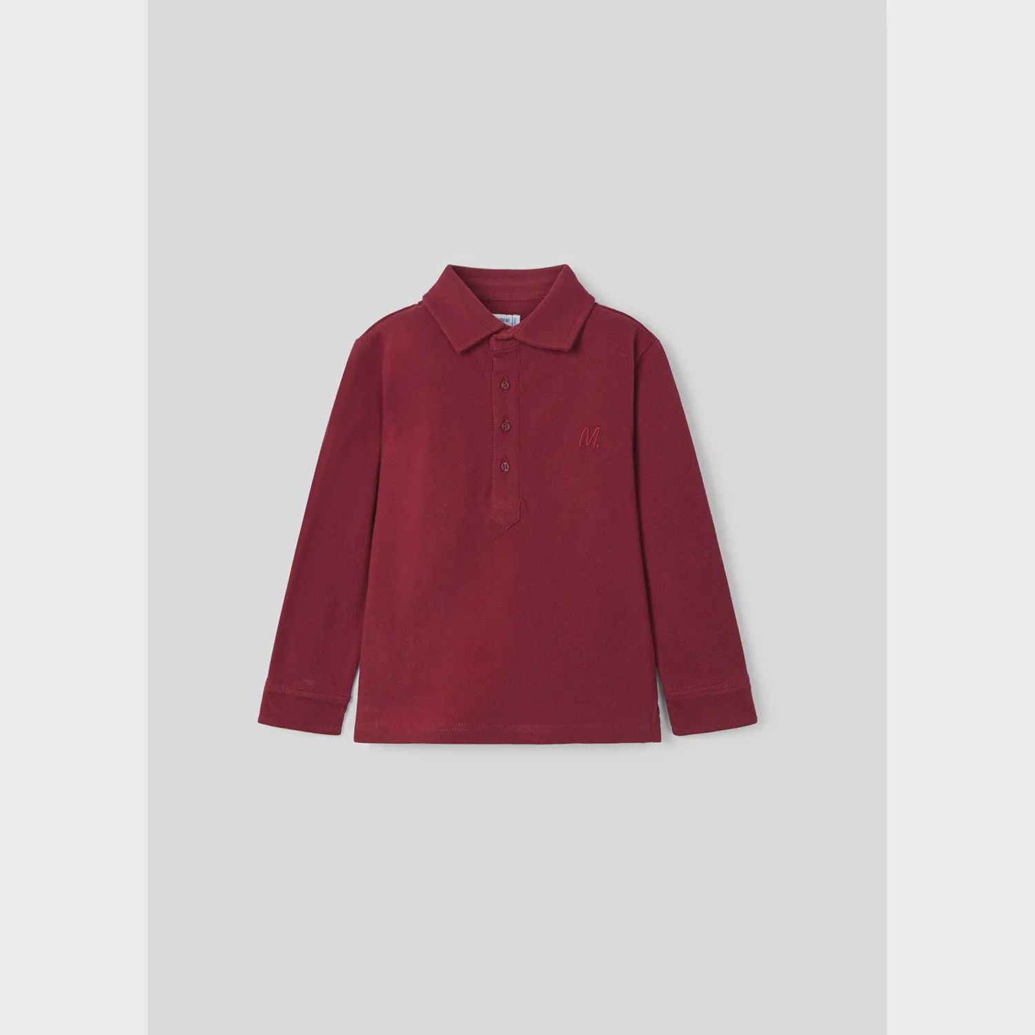 RED POLO TOP LONG SLEEVE / 4101-035