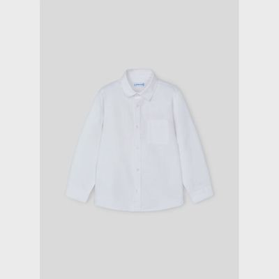 WHITE SHIRT LONG SLEEVE BASIC / 146-050