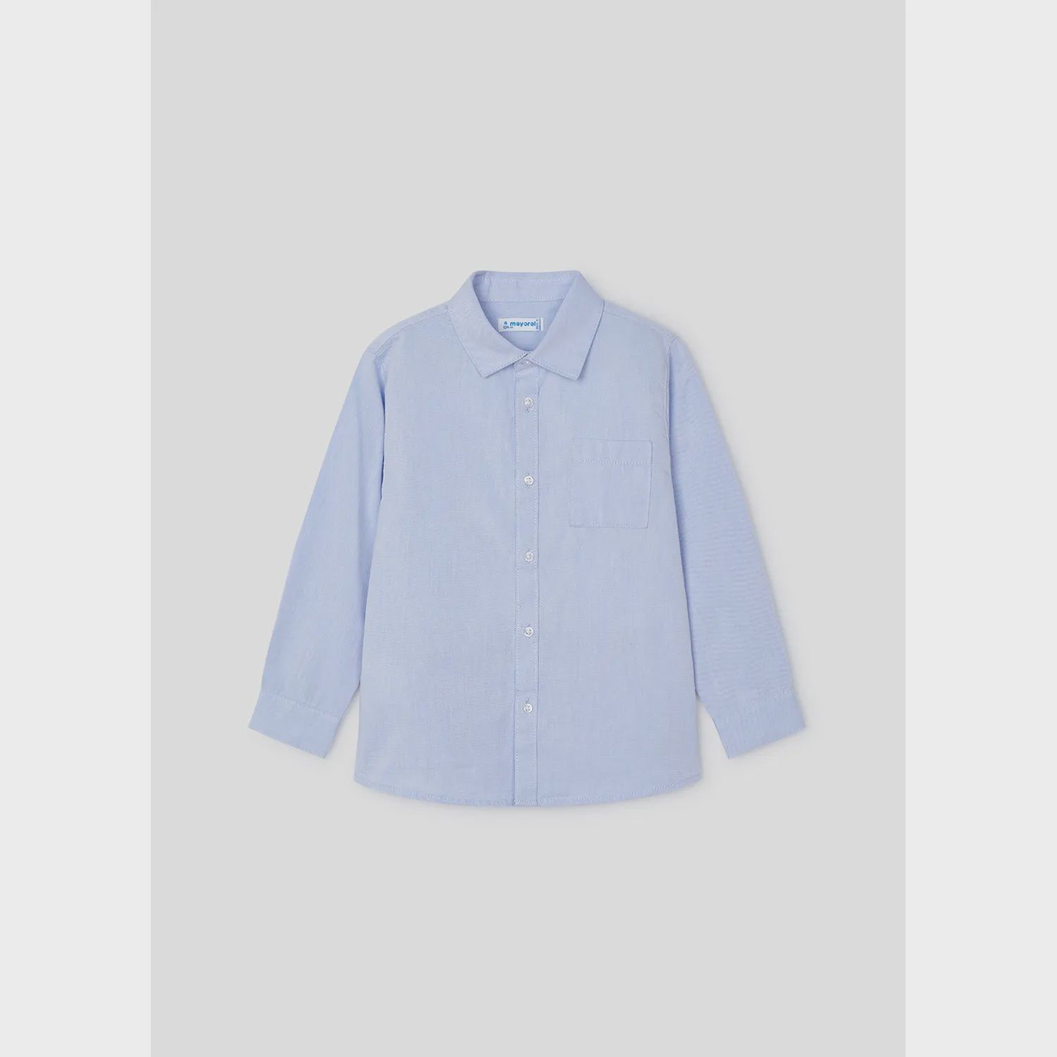 SKY BLUE SHIRT LONG SLEEVE BASIC / 146-049