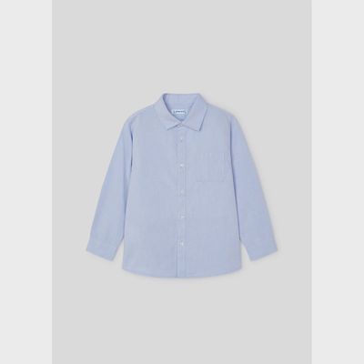 SKY BLUE SHIRT LONG SLEEVE BASIC / 146-049