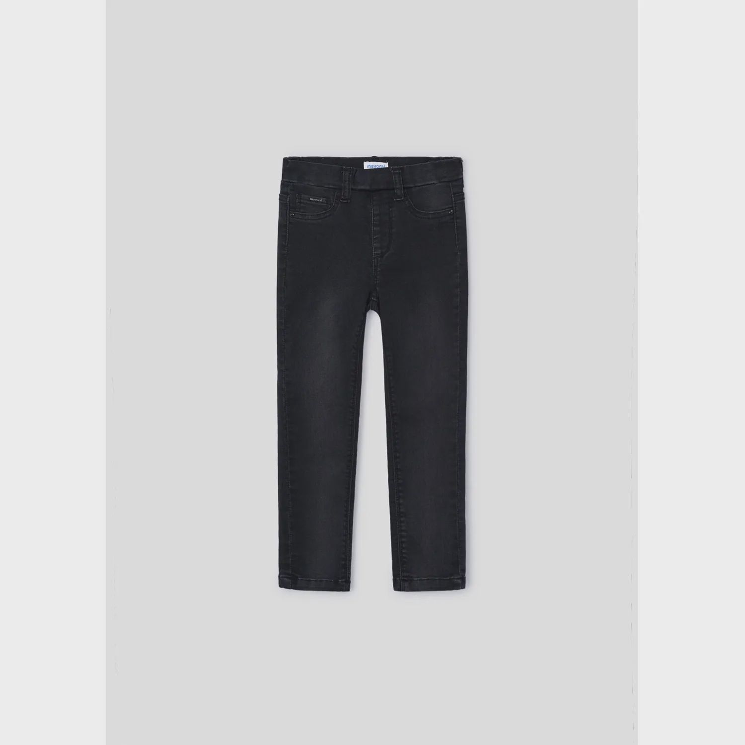 BLACK DENIM JEAN SKINNY FIT SILVER PATCH / 577-066