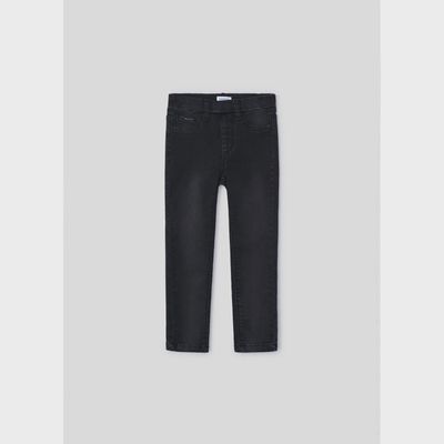 BLACK DENIM JEAN SKINNY FIT SILVER PATCH / 577-066