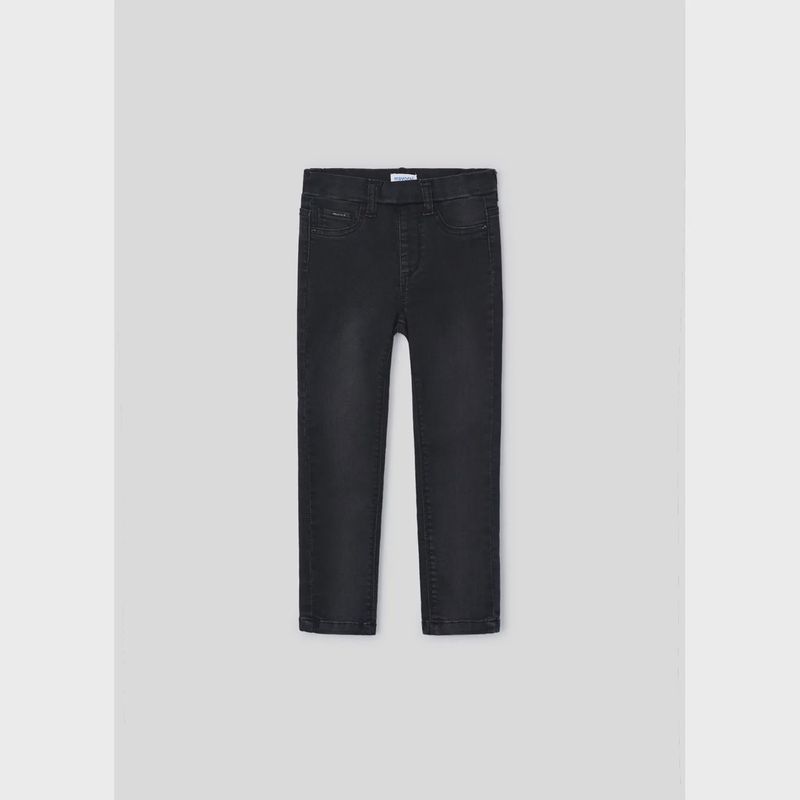 BLACK DENIM JEAN SKINNY FIT SILVER PATCH / 577-066
