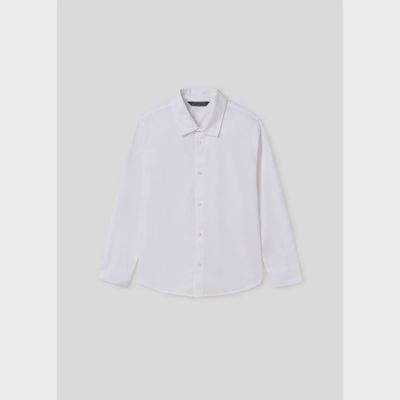 WHITE SHIRT LONG SLEEVE BASIC / 874-052