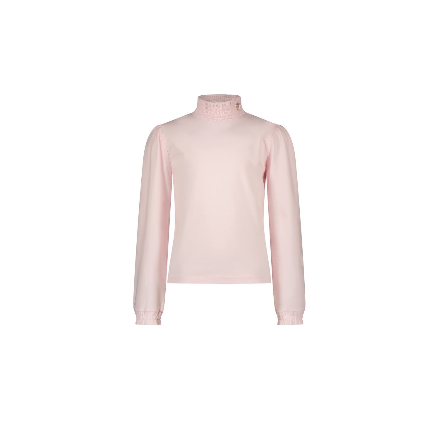 ROSE TSHIRT SMOCKED COLLAR & CUFF PEARL TRIM / C408-5420-201