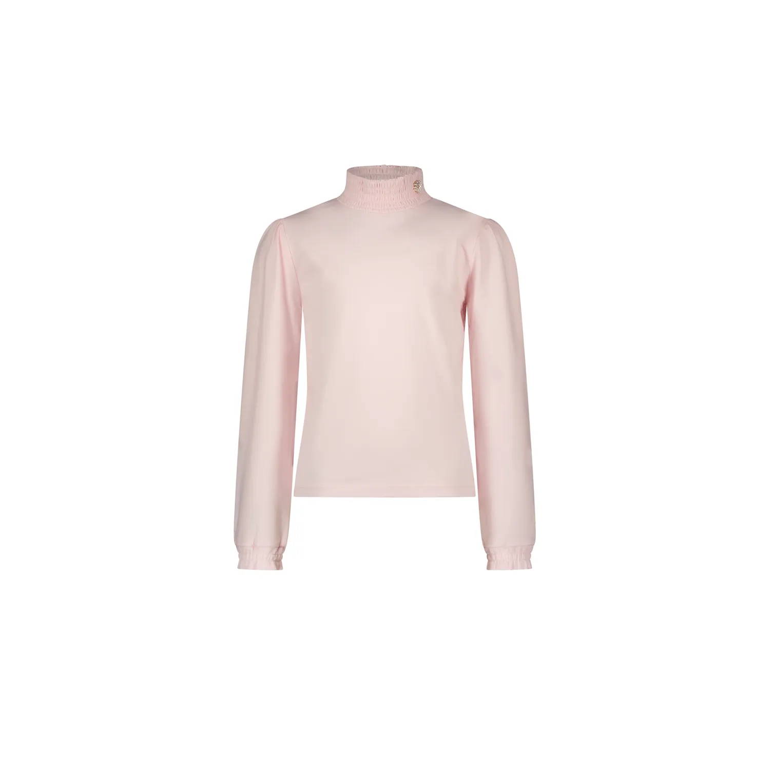 ROSE TSHIRT SMOCKED COLLAR & CUFF PEARL TRIM / C408-5420-201