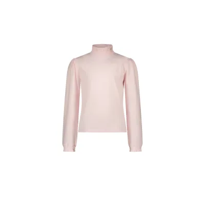 ROSE TSHIRT SMOCKED COLLAR & CUFF PEARL TRIM / C408-5420-201