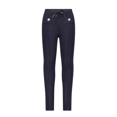 NAVY PANT THICK JERSEY SATIN BELT / C408-5602-190