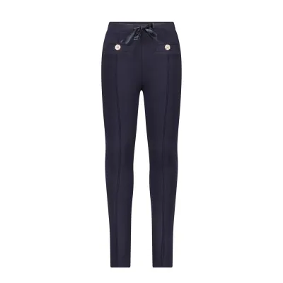 NAVY PANT THICK JERSEY SATIN BELT / C408-5602-190 NAVY PANT THICK JERSEY SATIN BELT / C408-5602-190