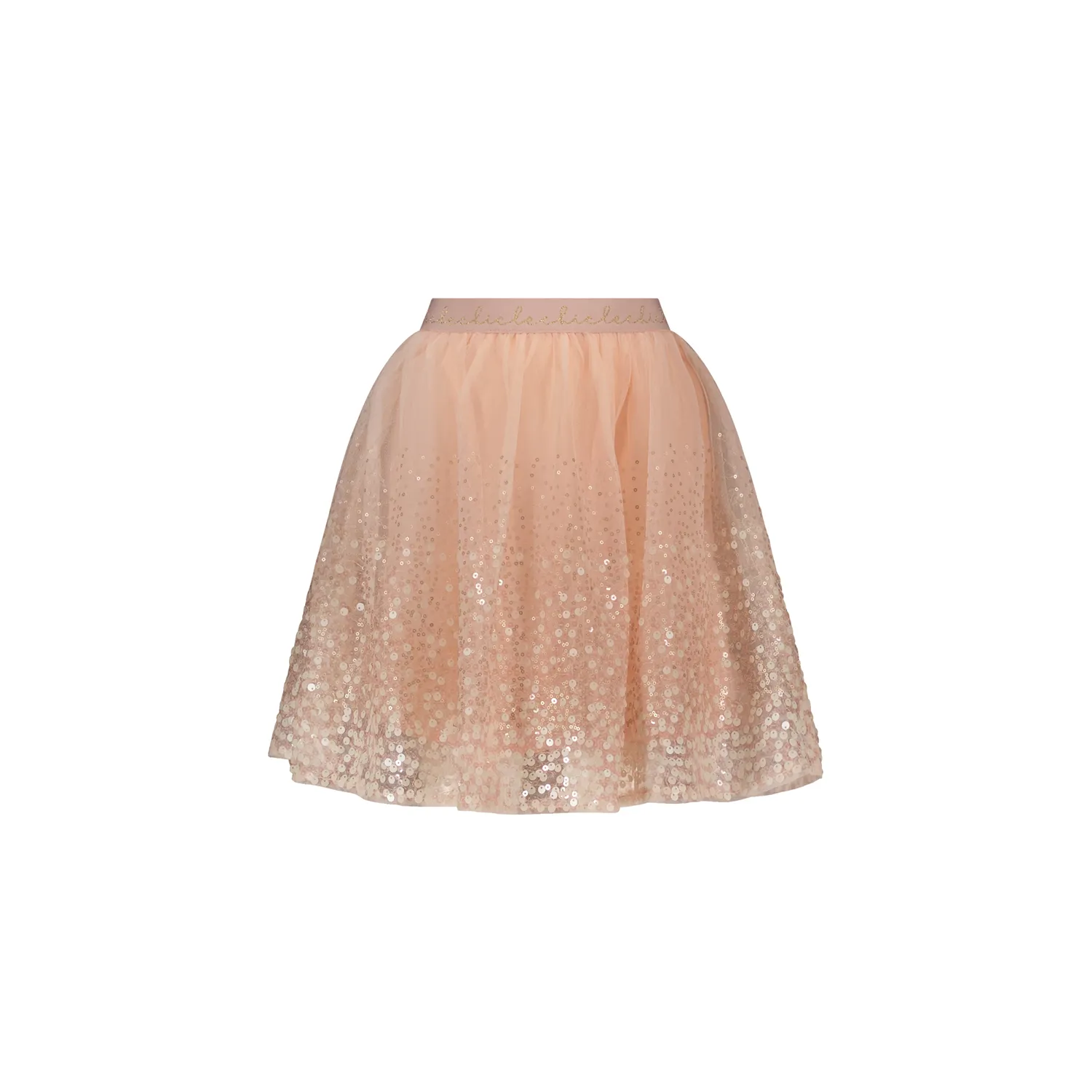 ROSE SEQUIN TULLE SKIRT FLARED / C408-5718-201