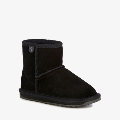 BLACK SHEEPSKIN BOOT WALLABY / K10103