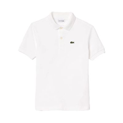 WHITE POLO TOP SHORT SLEEVE ALIGATOR LOGO / PJ2909-001