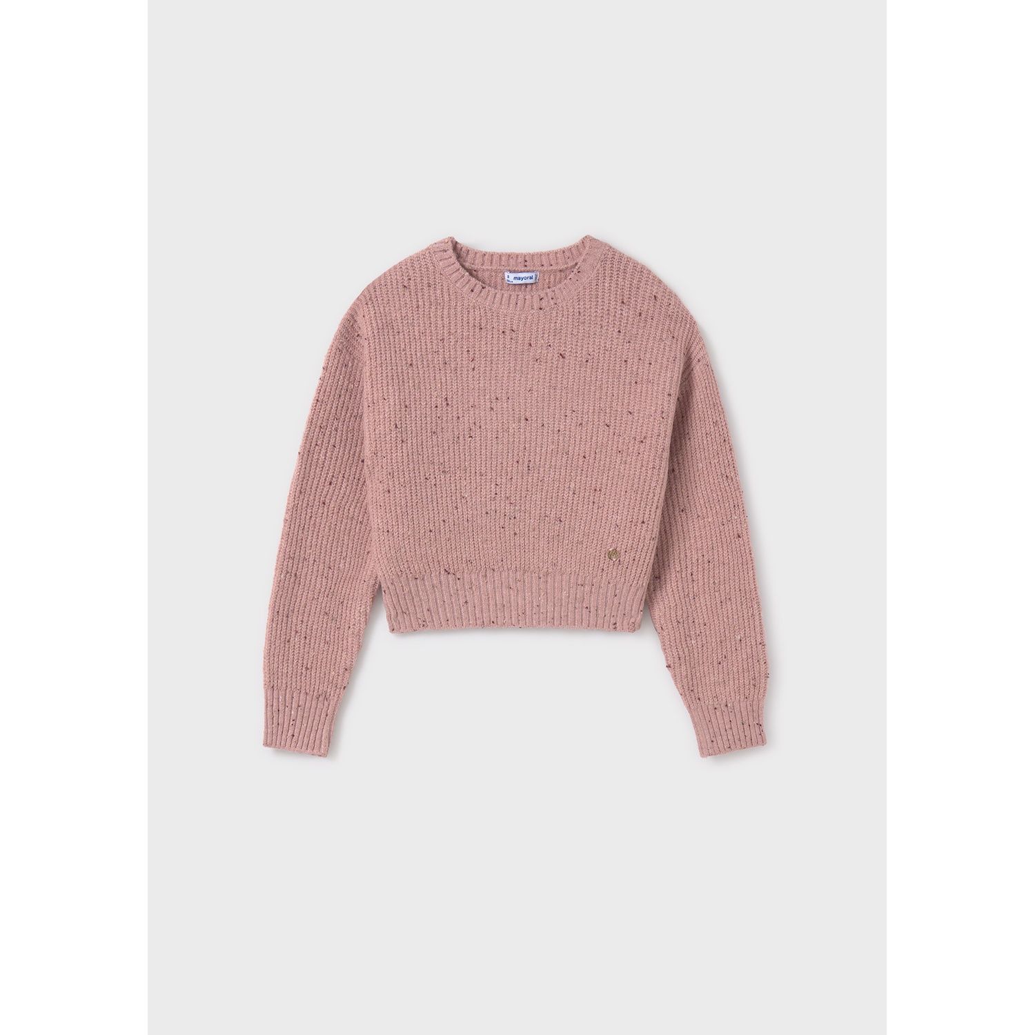 PINK KNIT SWEATER SPECKLED PRINT / 7305-011