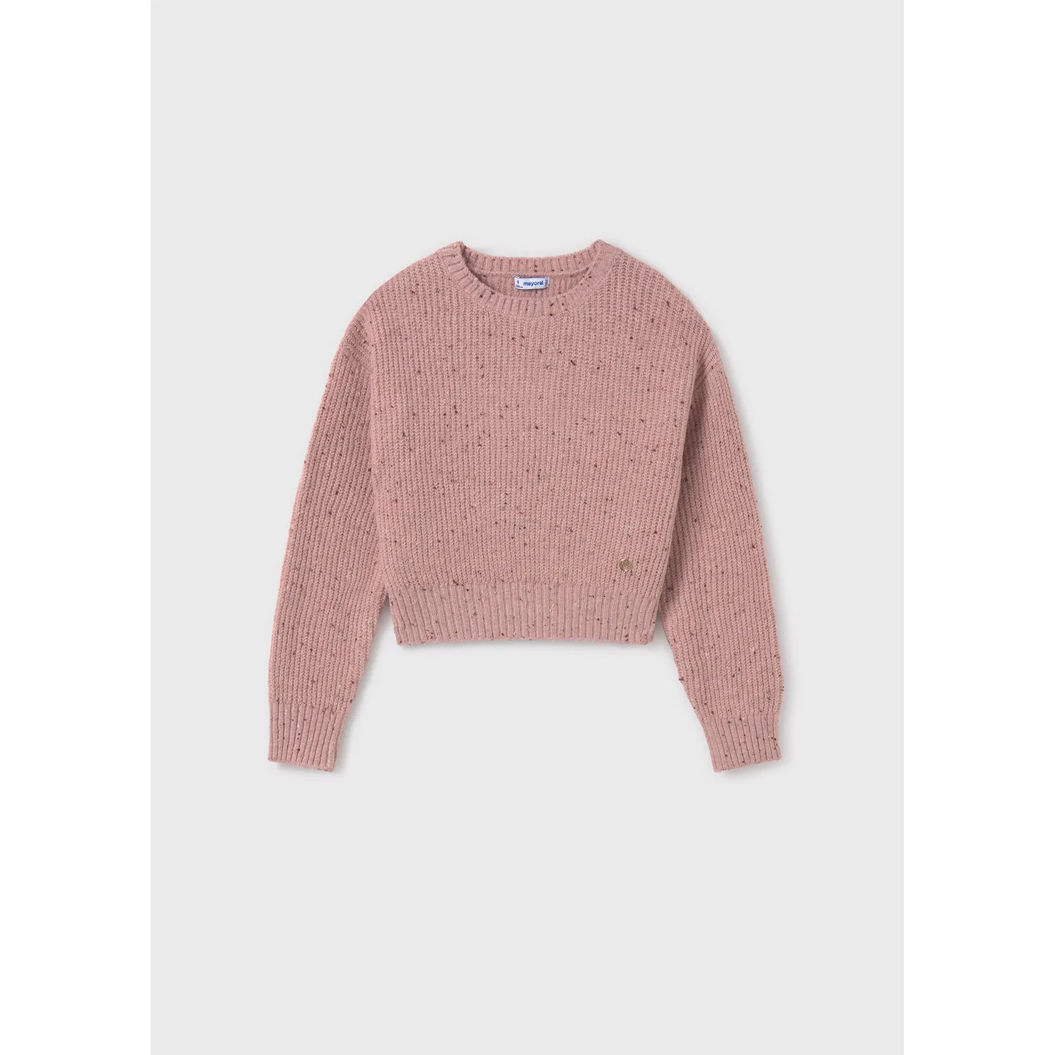 PINK KNIT SWEATER SPECKLED PRINT / 7305-011
