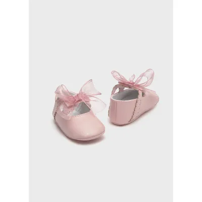 PINK MARY JANE SHOE ORGANZA BOW / 9791-075