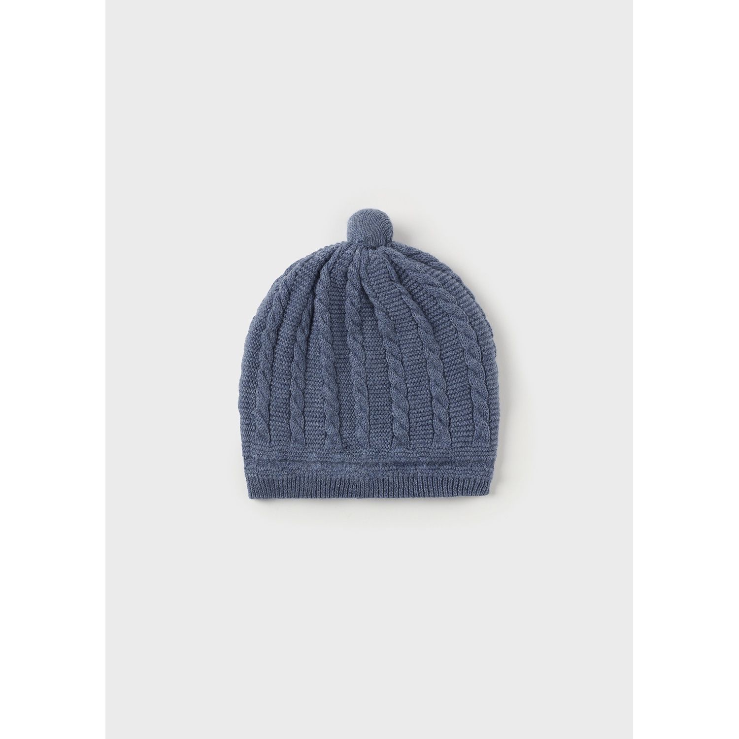 BLUE KNIT HAT CABLESTITCH PATTERN / 9774-094
