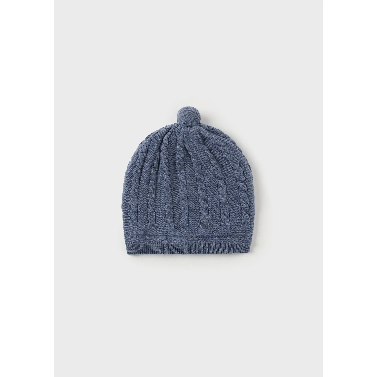 BLUE KNIT HAT CABLESTITCH PATTERN / 9774-094
