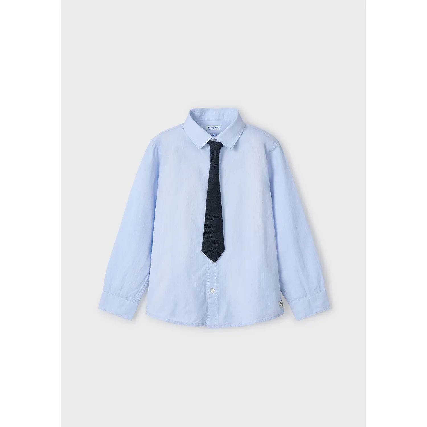 BLUE SHIRT NAVY BOWTIE LONG SLEEVE / 4109-053 BLUE SHIRT NAVY BOWTIE LONG SLEEVE / 4109-053